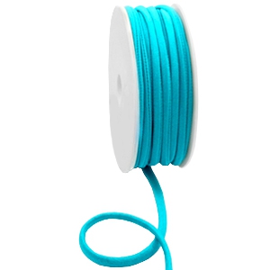 DQ stitched elastisch lint Ibiza blue zircon, 49cm